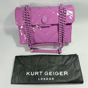 Kurt Geiger Kensington Drench Quilted Patent Leather Shoulder Bag
